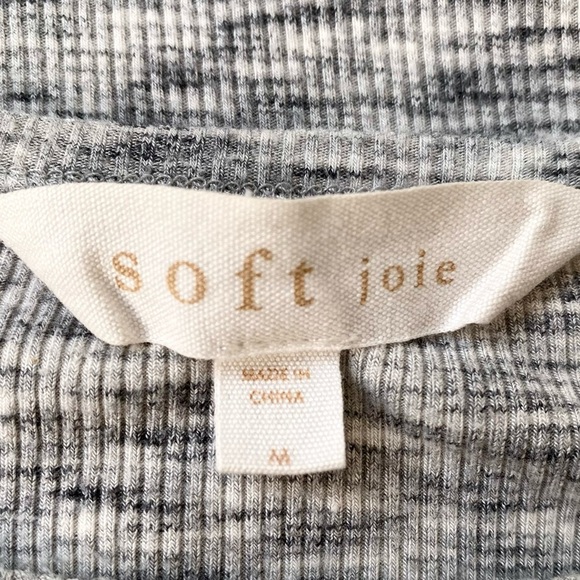 JOIE Sammi Sky Gray Short Sleeve Dolman Top Relaxed Luxe Tee, Sz M - Picture 3 of 10